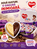 Fineti Hearts Double Spread – Cocoa, Hazelnut & White Milky Cream 24 x 19g